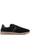Tom Ford Leather-trimmed Suede Sneakers In Black