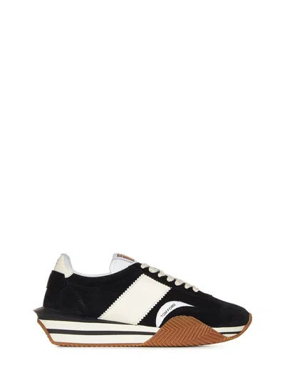 TOM FORD TOM FORD BLACK LEATHER JAMES SNEAKERS