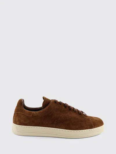 Tom Ford Sneakers Men Color Brown In Animal Print