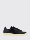 Tom Ford Textured Crocodile Pattern Sneakers With Rubber Sole In Black