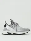 Tom Ford Gray Neoprene Suede Jago Sneakers In Gray