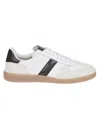 Tom Ford Archer White Low Top Sneakers With Logo Lettering On Tongue And Heel And Contrasting Heel In Leather In White