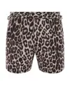 Tom Ford Snow Leopard-print Swim Short In Black