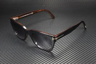 Pre-owned Tom Ford Snowdon Ft0237 05b Black Gradient Smoke 52 Mm Men's Sunglasses In Gray