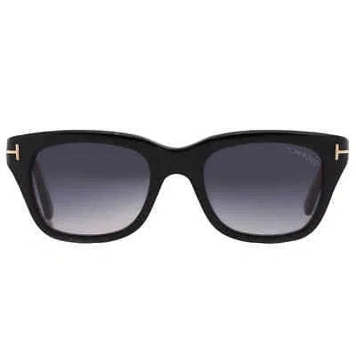 Pre-owned Tom Ford Snowdon Grey Gradient Square Men's Sunglasses Ft0237 05b 52 In Gray