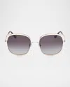 Tom Ford Sofia 57mm Metal Round Sunglasses In Brown