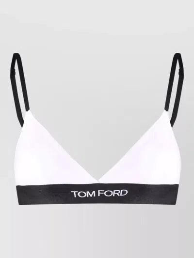 Tom Ford Soft Cup Bra Adjustable Shoulder Straps In White
