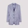 Tom Ford Purple Soft Fluid Twill Boyfriend Jacket In Pale Parma Violet