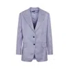 TOM FORD PINK & PURPLE SOFT FLUID TWILL BOYFRIEND JACKET FOR WOMEN