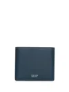 Tom Ford Soft Grain Blue Bifold Wallet In Blue