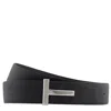 TOM FORD TOM FORD SOFT GRAIN LEATHER ICON T REVERSIBLE BELT