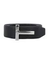 Tom Ford Grained Leather T-buckle Belt Accessories In Black