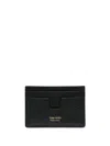 Tom Ford T-line Soft Grain Leather Card Holder In Black