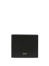 Tom Ford Men's Grained Leather T-line Bifold Wallet In Black