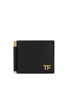 TOM FORD SOFT GRAIN LEATHER T LINE MONEY CLIP WALLET