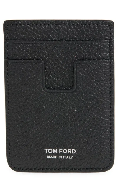 Tom Ford Soft Grain Magsafe Leather Card Case In 1n001 Black