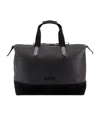 Tom Ford Leather Duffle Bag With Suede Inserts And Logo Patch In Black