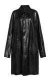 Tom Ford Soft Leather Raincoat In Black
