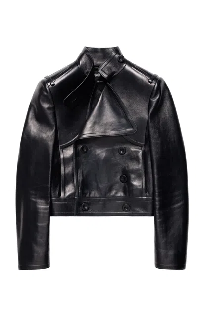 Tom Ford Soft Nappa Lambskin Officer Jacket In Black