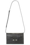 Tom Ford Soft Printed Croc Mini Bag In Black