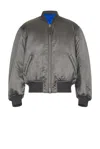 Tom Ford Silk Bomber Jacket In Gray