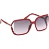 Tom Ford Solange-02 60mm Butterfly Sunglasses In Purple