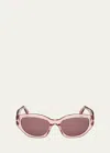 Tom Ford Solange-02 Acetate Butterfly Sunglasses In Shiny Fuscia