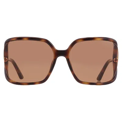 Tom Ford Solange Brown Butterfly Ladies Sunglasses Ft1089 52e 60