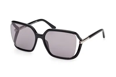 Pre-owned Tom Ford Solange Butterfly Sunglasses Black/brown (ft1089-01c)