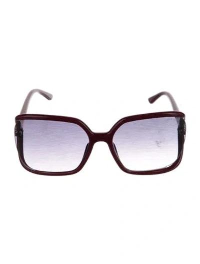 Pre-owned Tom Ford Solange-02 Oversize Sunglasses In Burgundy/gold