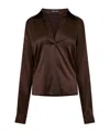 Tom Ford Solid Color Shirt In Brown