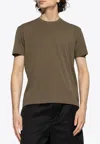 Tom Ford Khaki Lyocell Cotton Crewneck T-shirt In Green