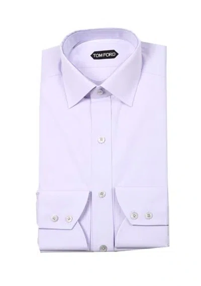 Pre-owned Tom Ford Solid Lilac Dress Shirt Size 38 / 15 U.s. Slim Fit In Purple
