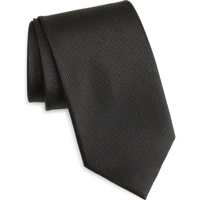 Tom Ford Solid Mullberry Silk Tie In Black