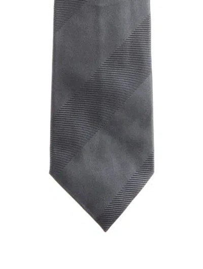 Pre-owned Tom Ford Solid Tie In Gray