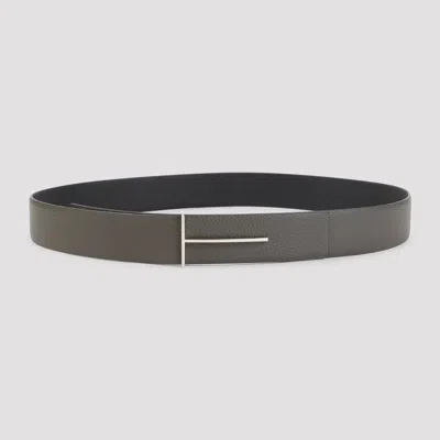 Tom Ford Sophisticated Calf Leather Belt - Height: 3.5cm In Gray