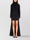 Tom Ford Sophisticated Mini Dress Back Drape In Black