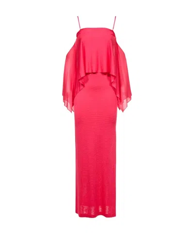 TOM FORD TOM FORD SPAGHETTI STRAP RUFFLED MAXI DRESS
