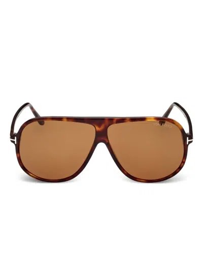Tom Ford Spencer Tortoiseshell Sunglasses In Brown