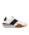 Tom Ford Logo-patch Lace-up Sneakers In White
