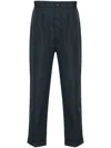 Tom Ford Tapered-leg Trousers In Ink Blue