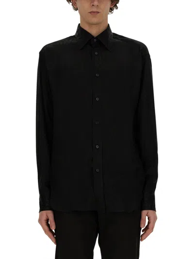 Tom Ford Spotted Print Shirt In Black