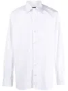 Tom Ford Broadcloth Button Long Sleeve Shirt In White