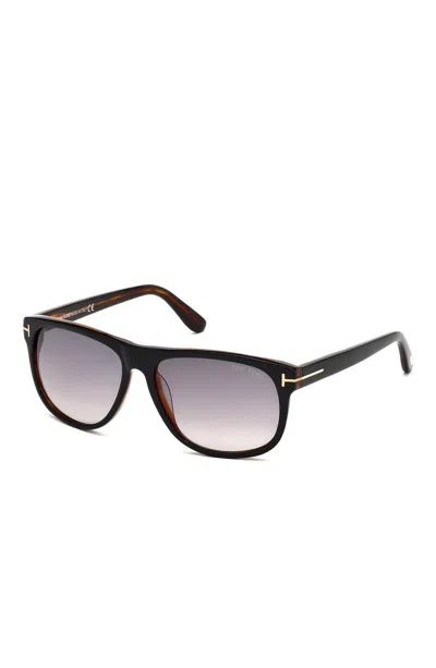 Tom Ford Square 58mm Sunglasses In Sblk/smkg