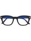 Tom Ford Square Acetate Glasses In Black
