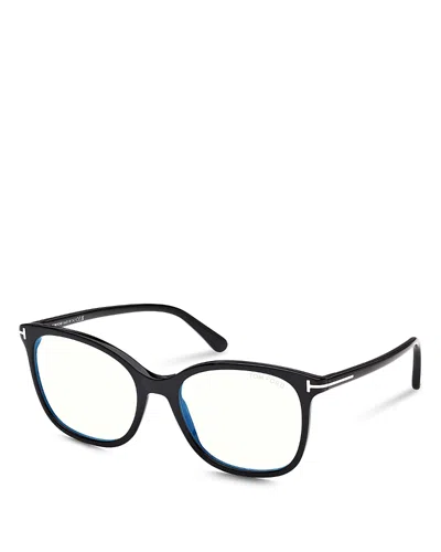 Tom Ford Square Blue Light Glasses, 54mm In Black