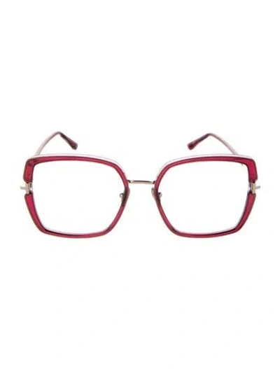 Pre-owned Tom Ford Square Clear Sunglasses In Pink
