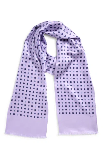 Tom Ford Square Dot Silk Jacquard Scarf In Purple