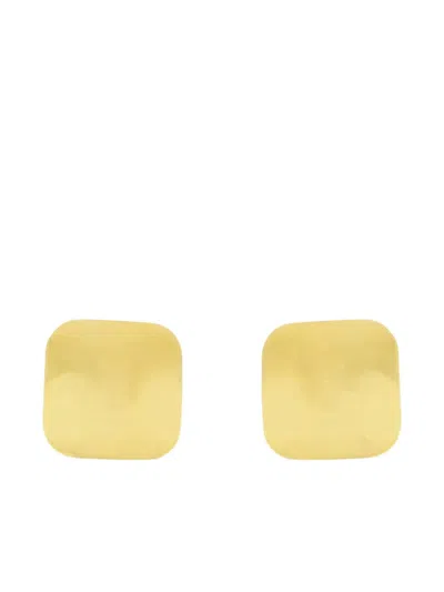 Tom Ford Square Earrings In Gold