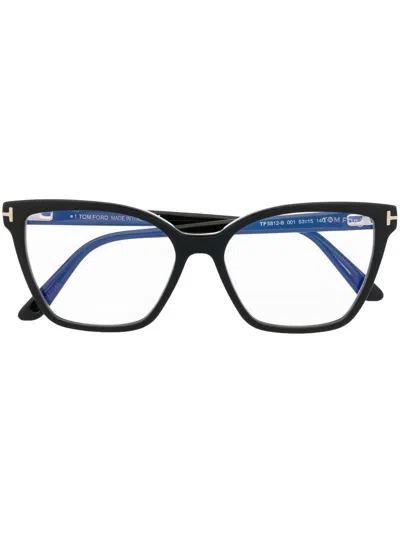 Tom Ford Square Eyeglass Frames In Black